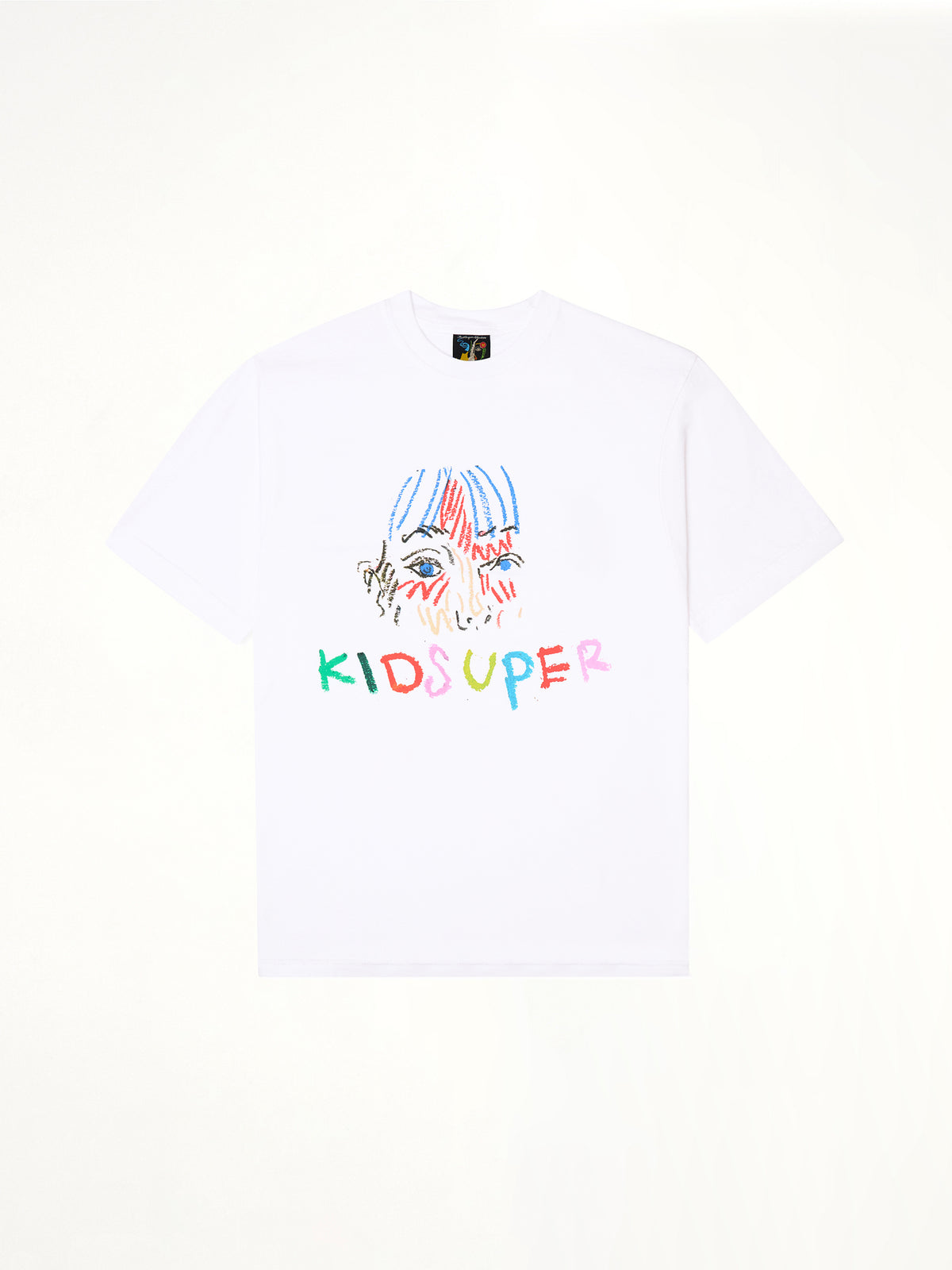 화이트 KID SUPER 그래픽 티셔츠