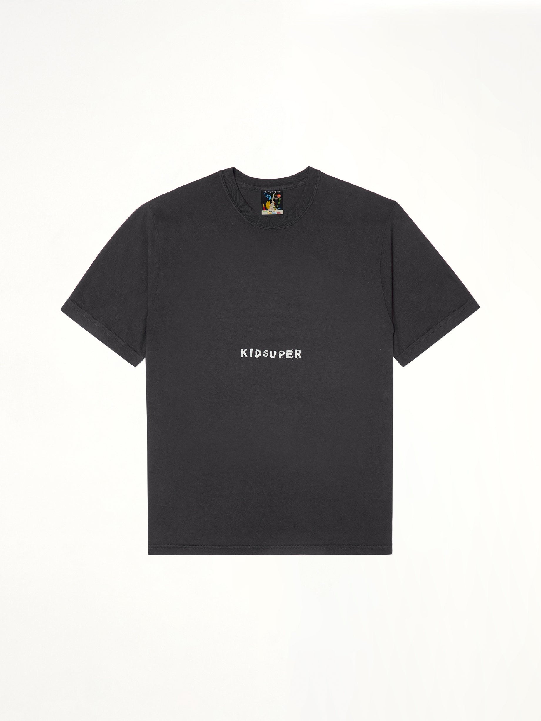 블랙 KID SUPER 로고 티셔츠
