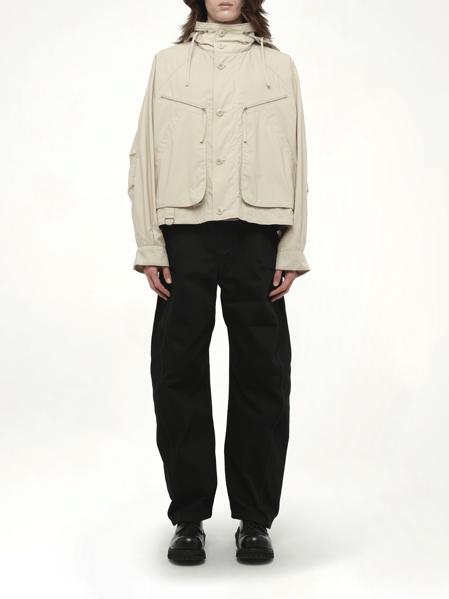 Parachute Blouson in Stone Beige