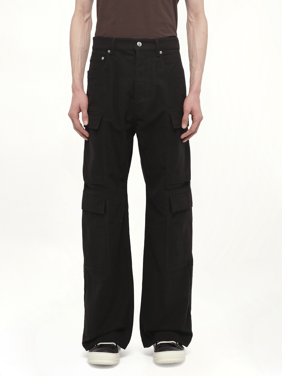 Double Cargo Jeans in Black