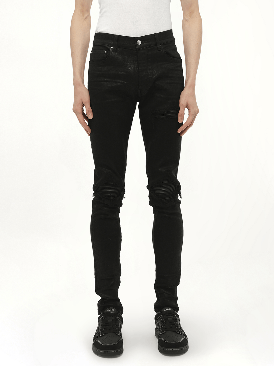 Waxed MX1 Jeans in Black Wax