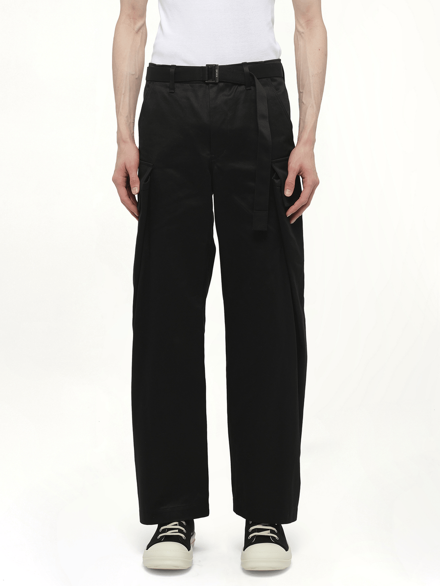 Cotton Chino Pants in Black