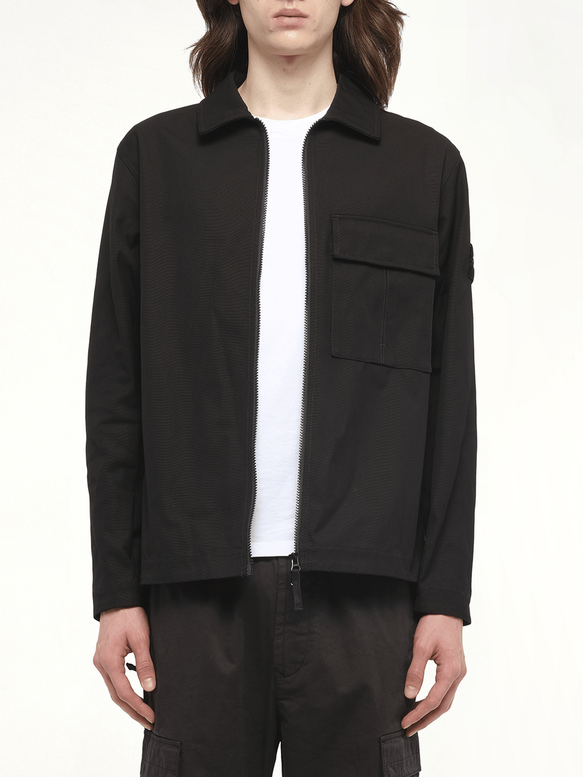 120001 블랙 오버셔츠