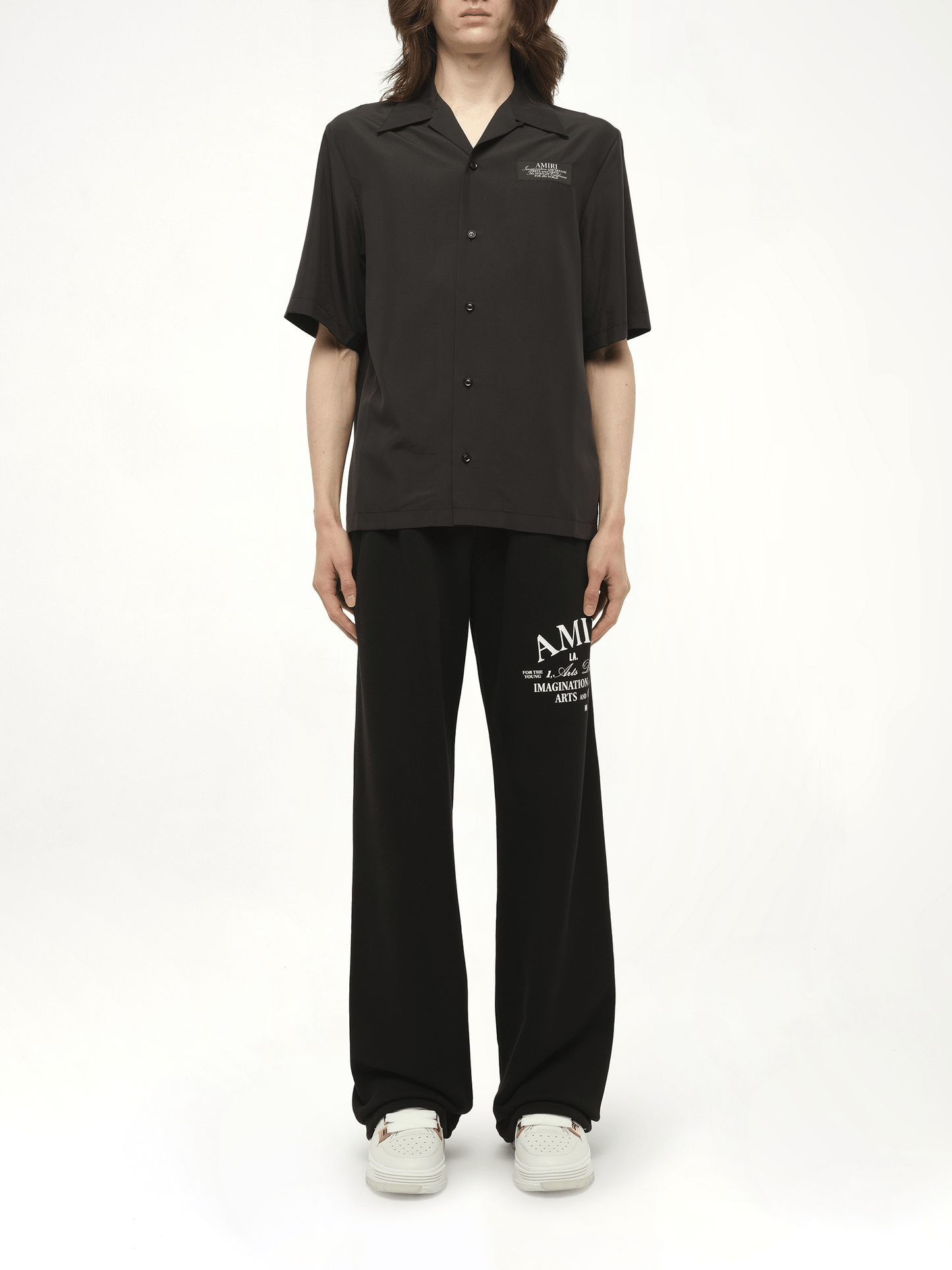 Amiri Spirit Bowling Shirt in Black