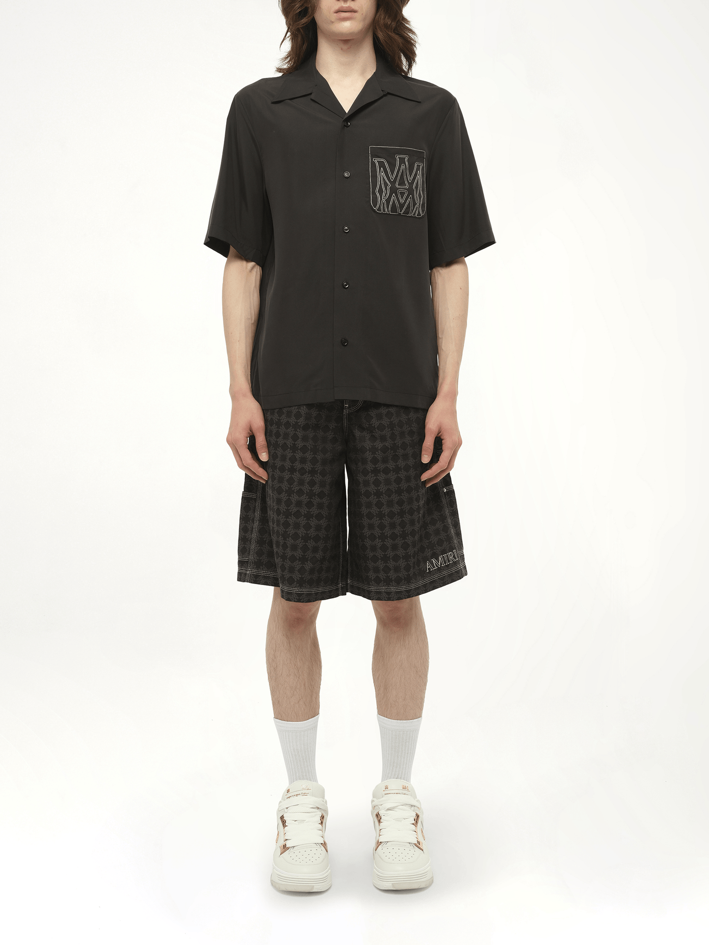 MA Outline Bowling Shirt in Black