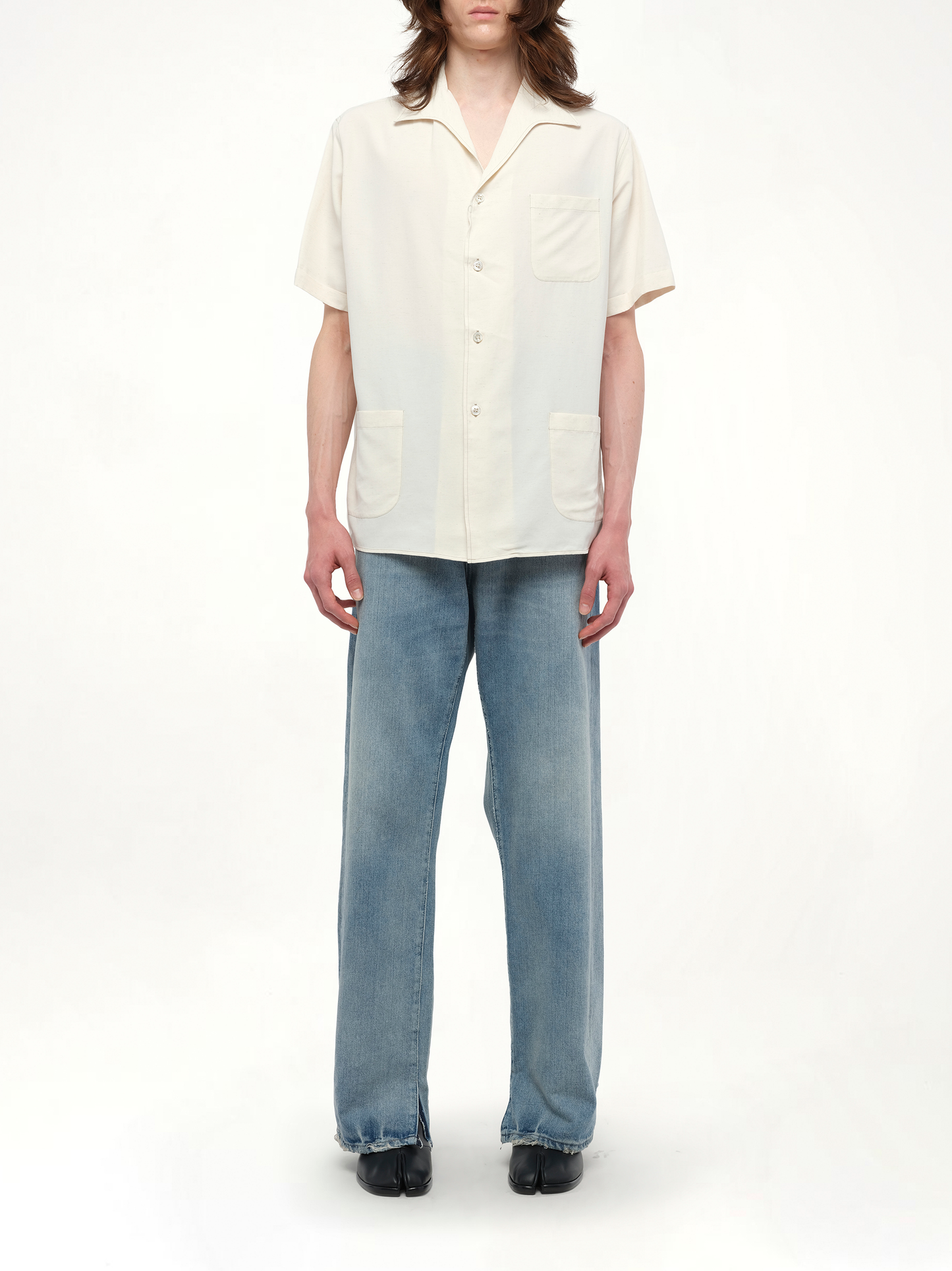 Soft Short Sleeve Shirt in Beige