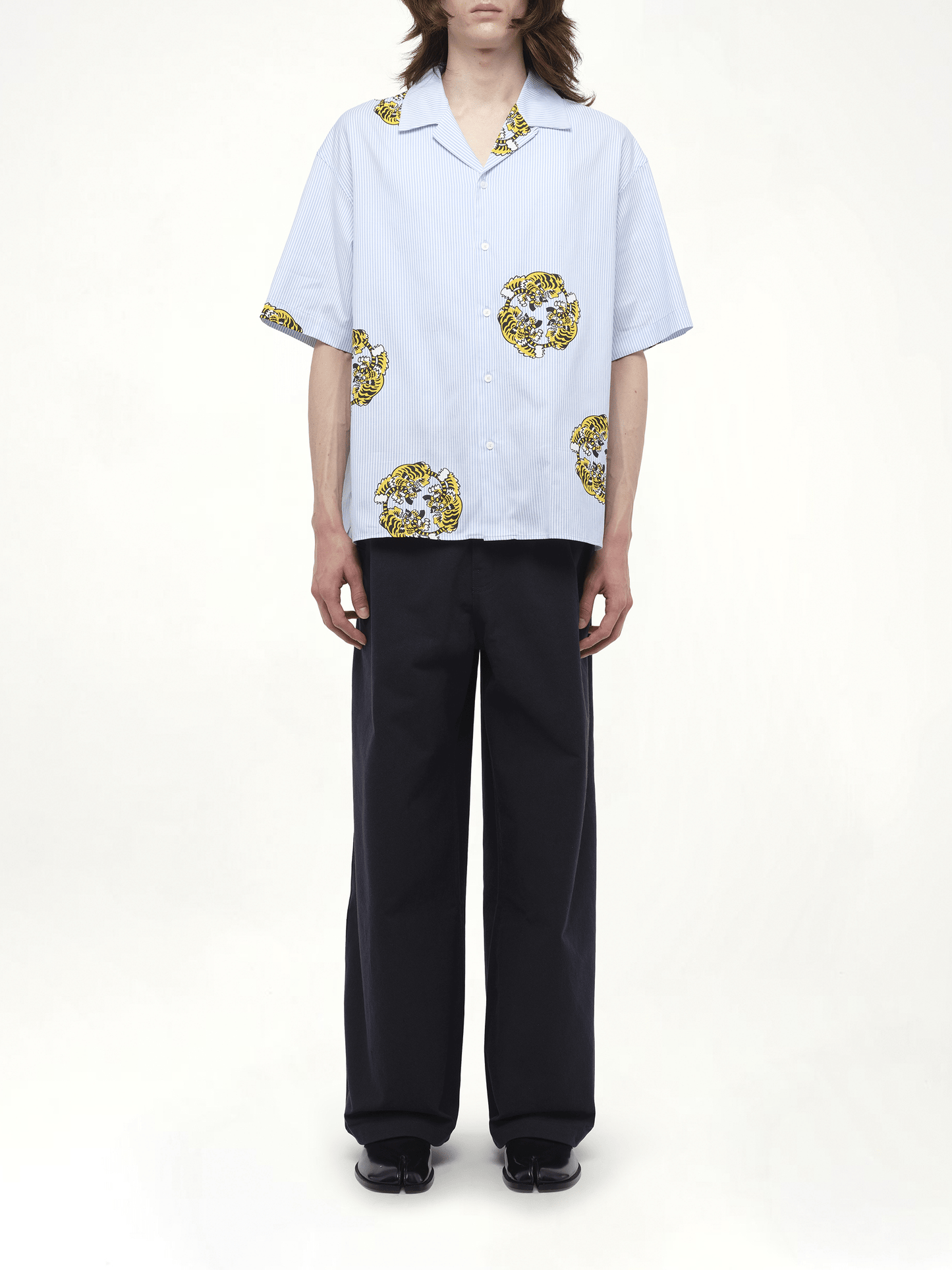 Verdy Collection Hawaiian Short Sleeve Shirt in Sky Blue