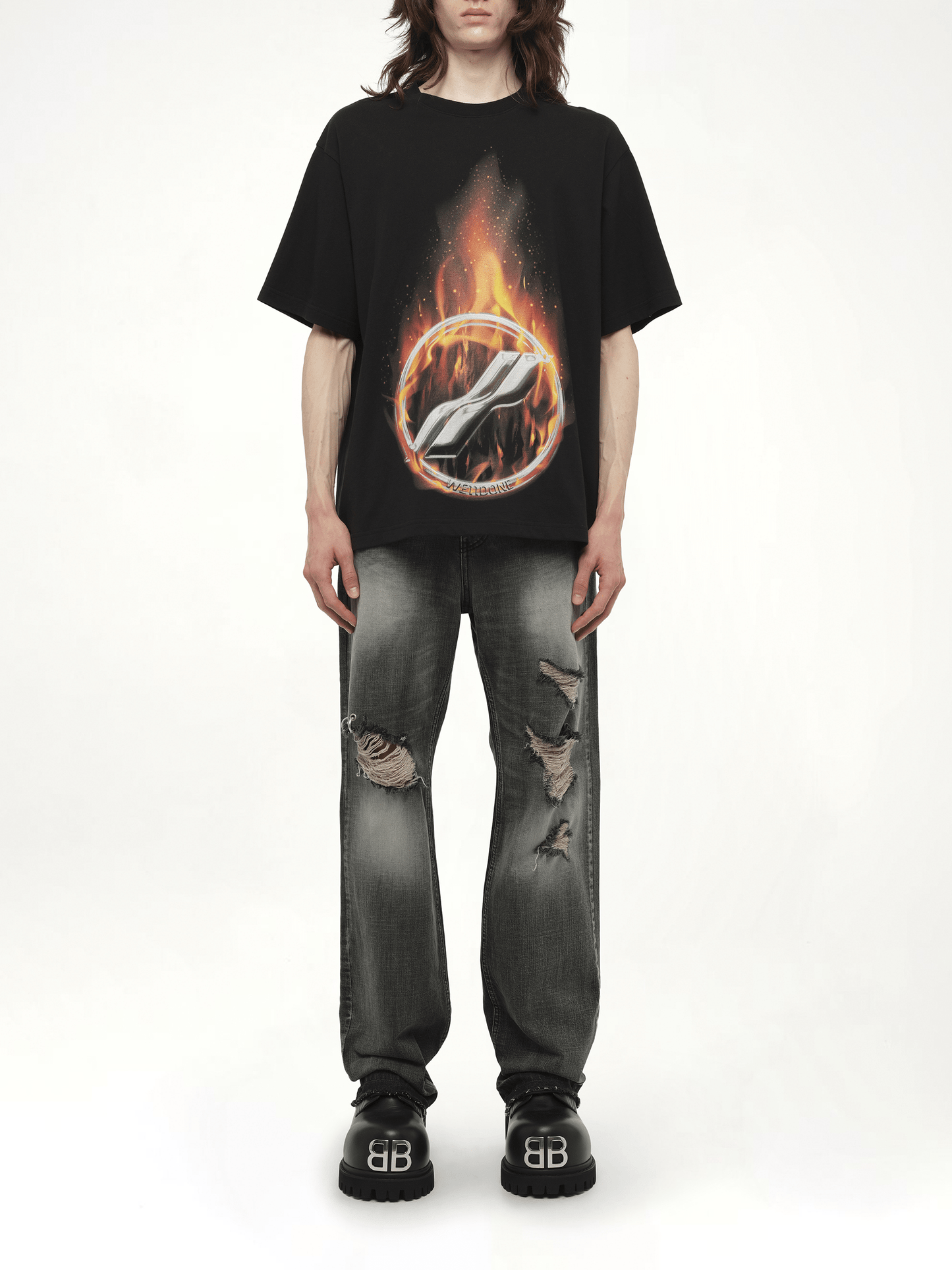 Meteor Print T-Shirt in Black