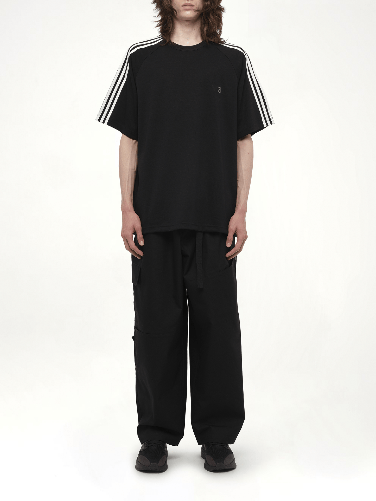 Short Sleeve T-Shirt 3-Stripes in Black