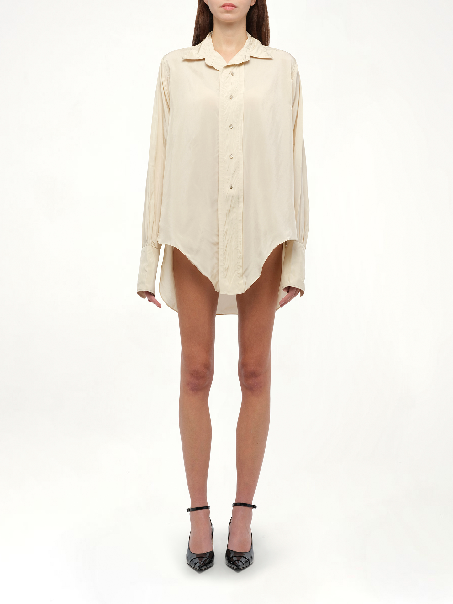 Long-sleeved Shirt in Almond