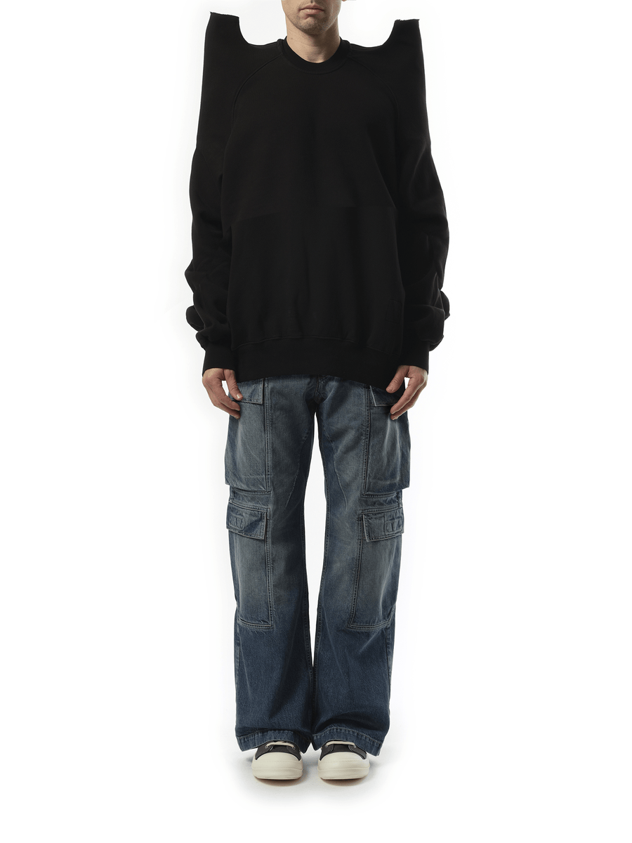Rick Owens Drkshdw Double Cargo Jeans in Washed Indigo