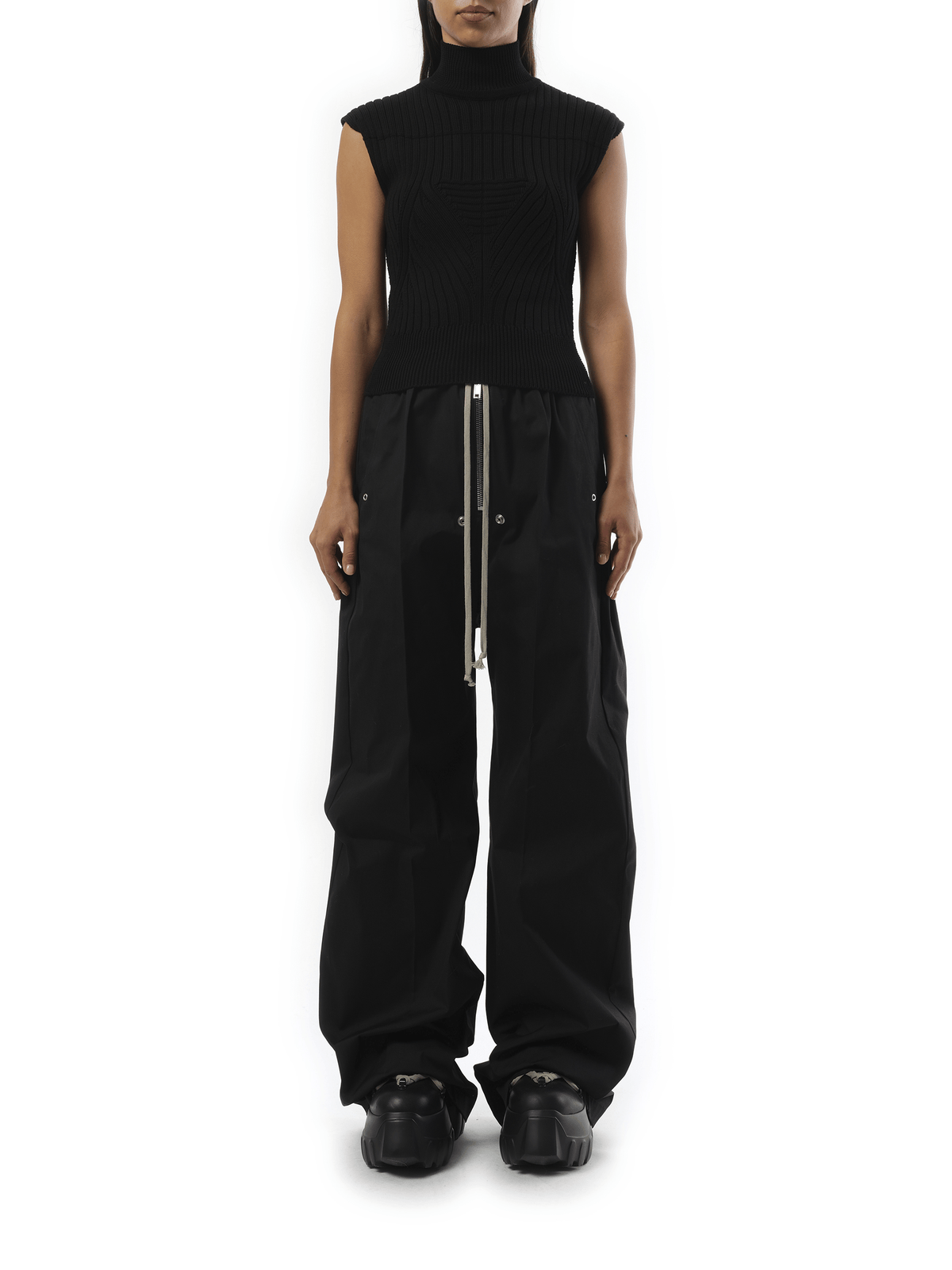 Rick Owens Megarib Sleeveless Turtle in Black