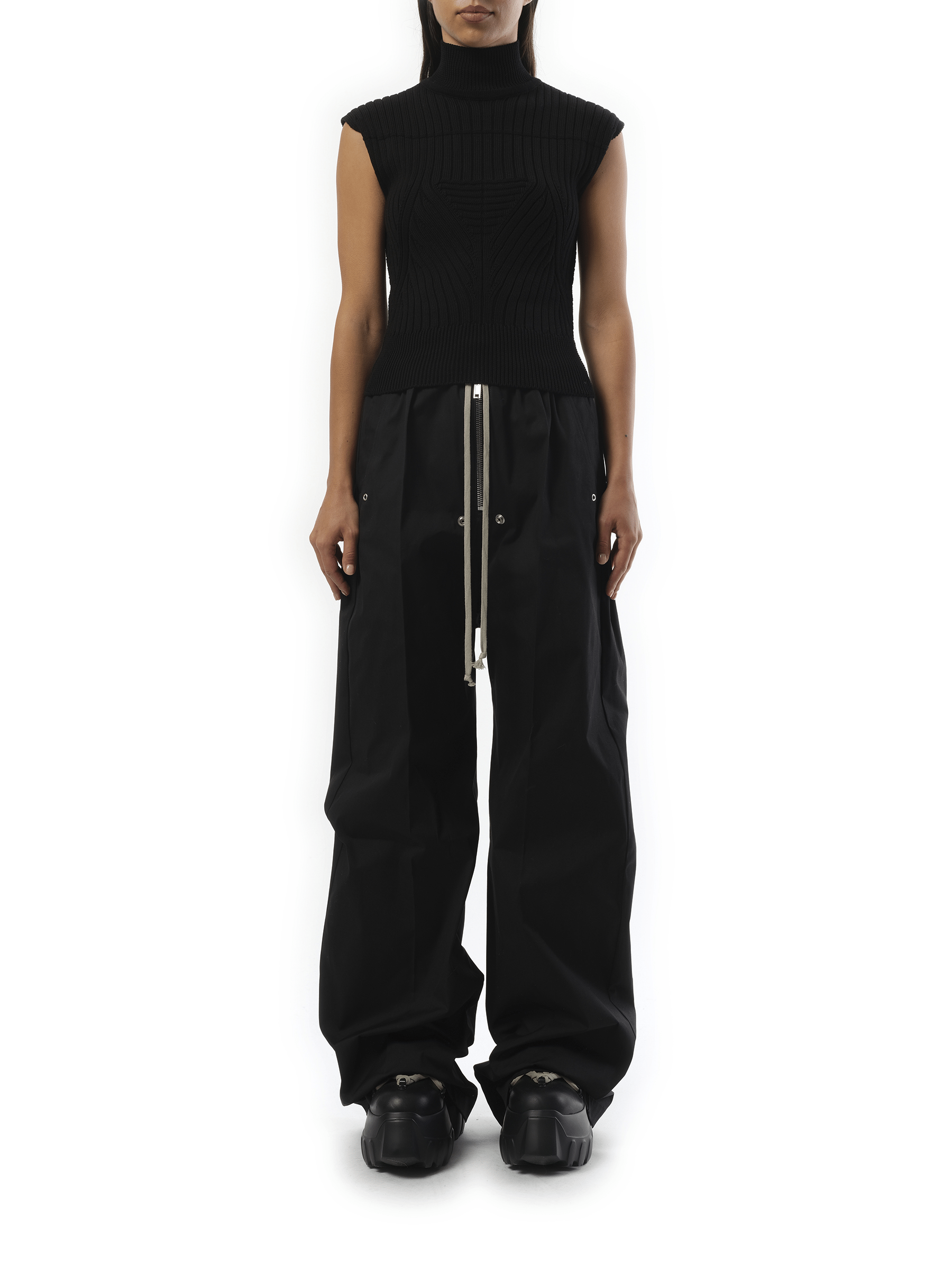 Rick Owens Megarib Sleeveless Turtle in Black