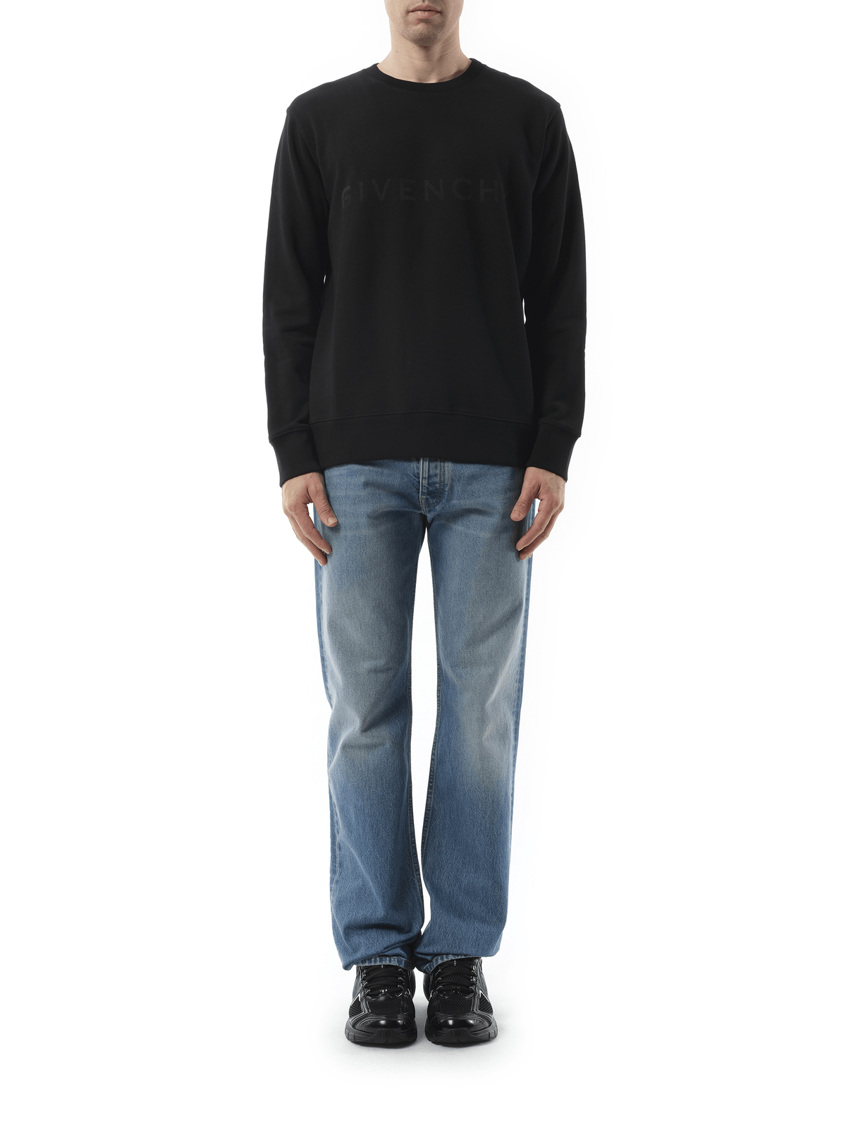 Givenchy 4G Archetype Spray Sweatshirt in Black/White