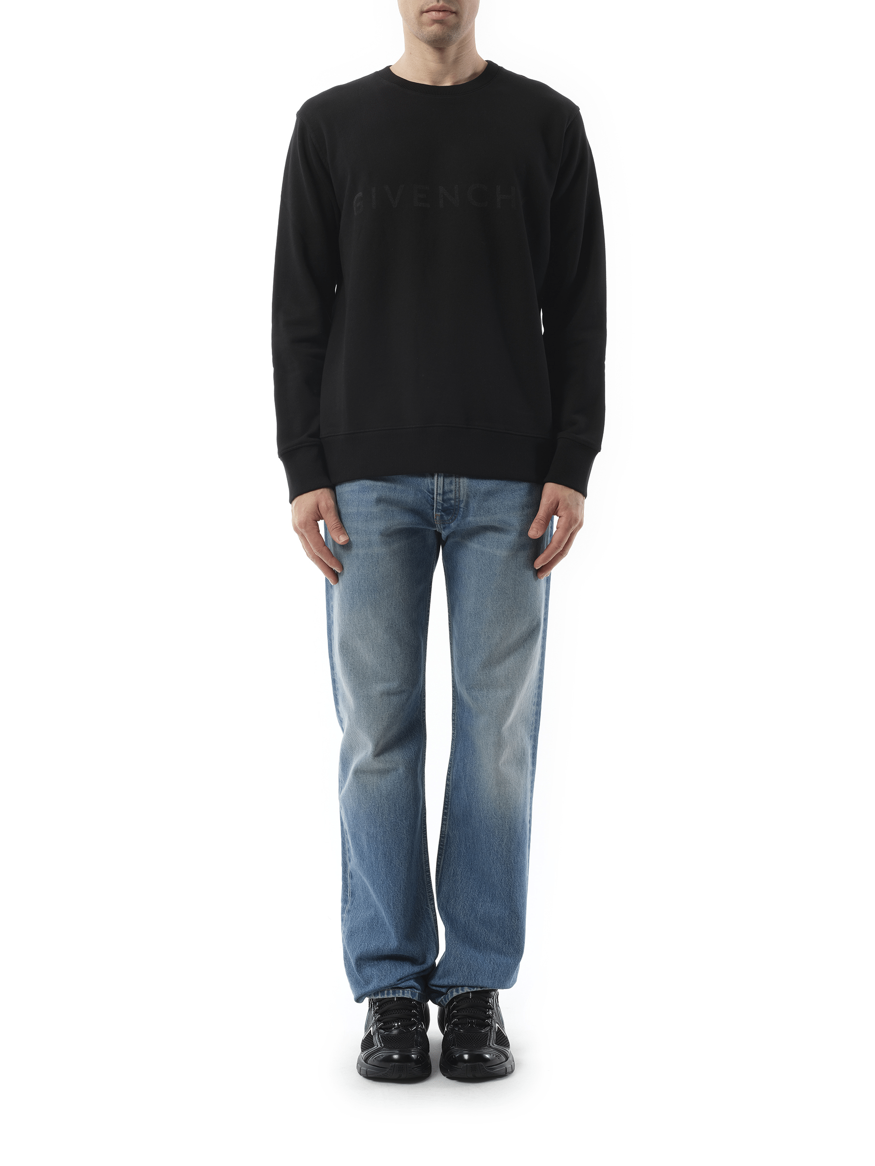 Givenchy 4G Archetype Spray Sweatshirt in Black/White