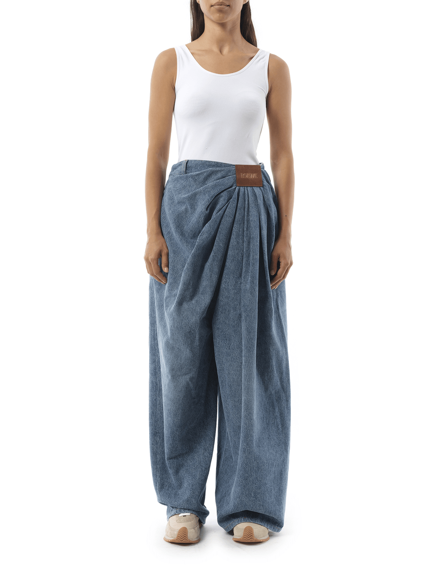 Loewe Draped Jeans AF in Indigo Blue