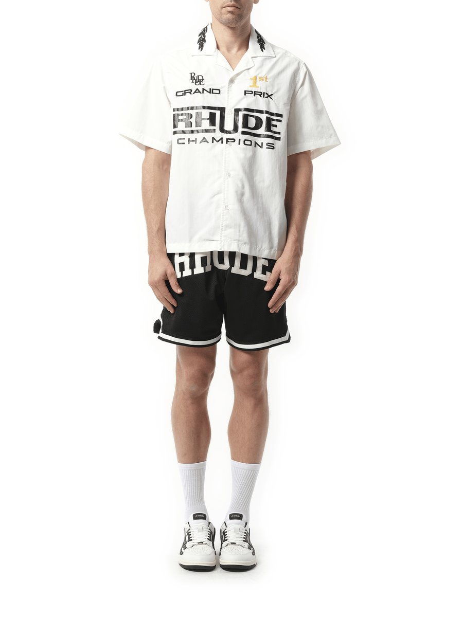 Rhude Rhude Champions Snap Shirt in White
