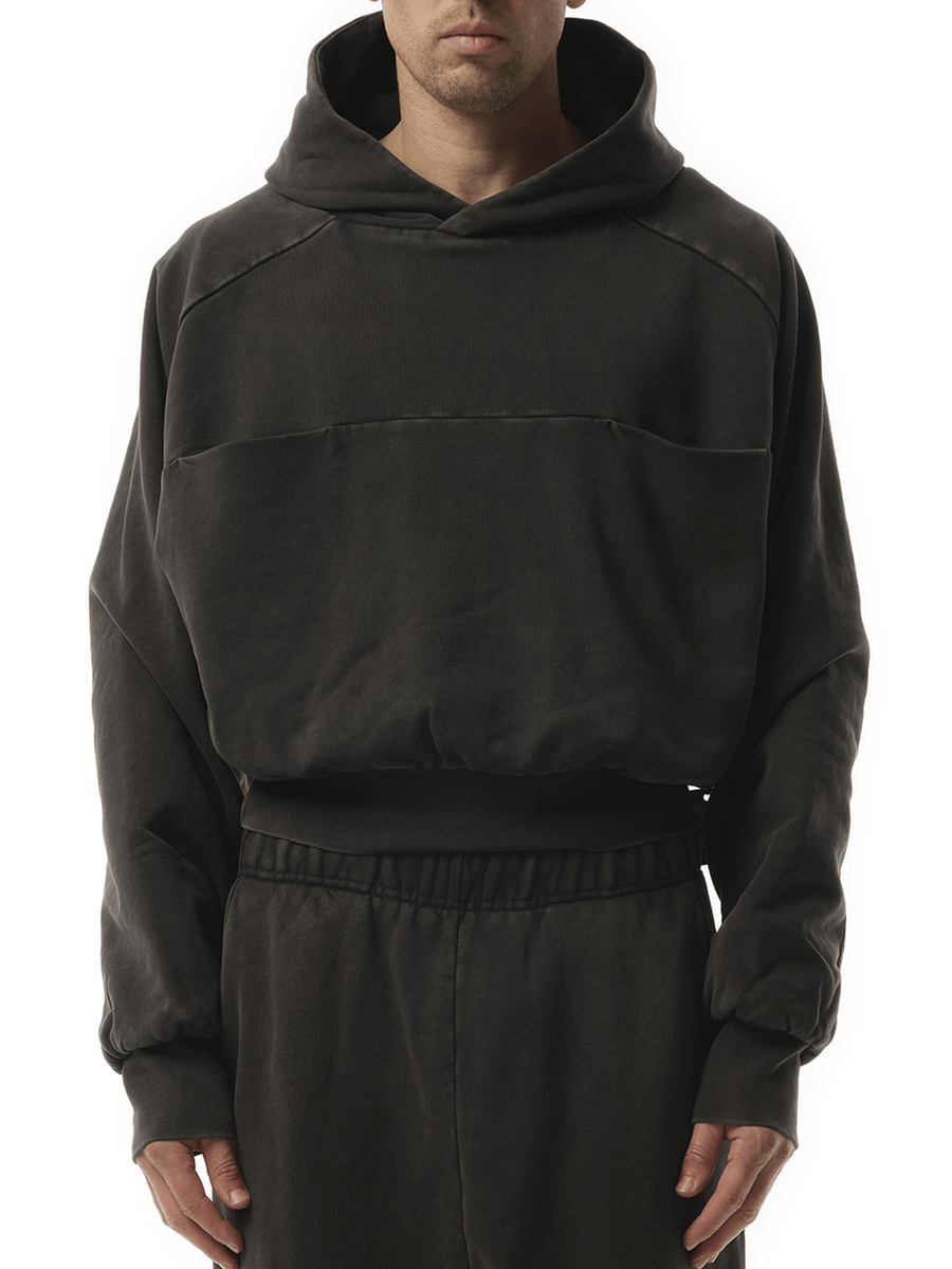Entire Studios Double Double Hood in Washed Black