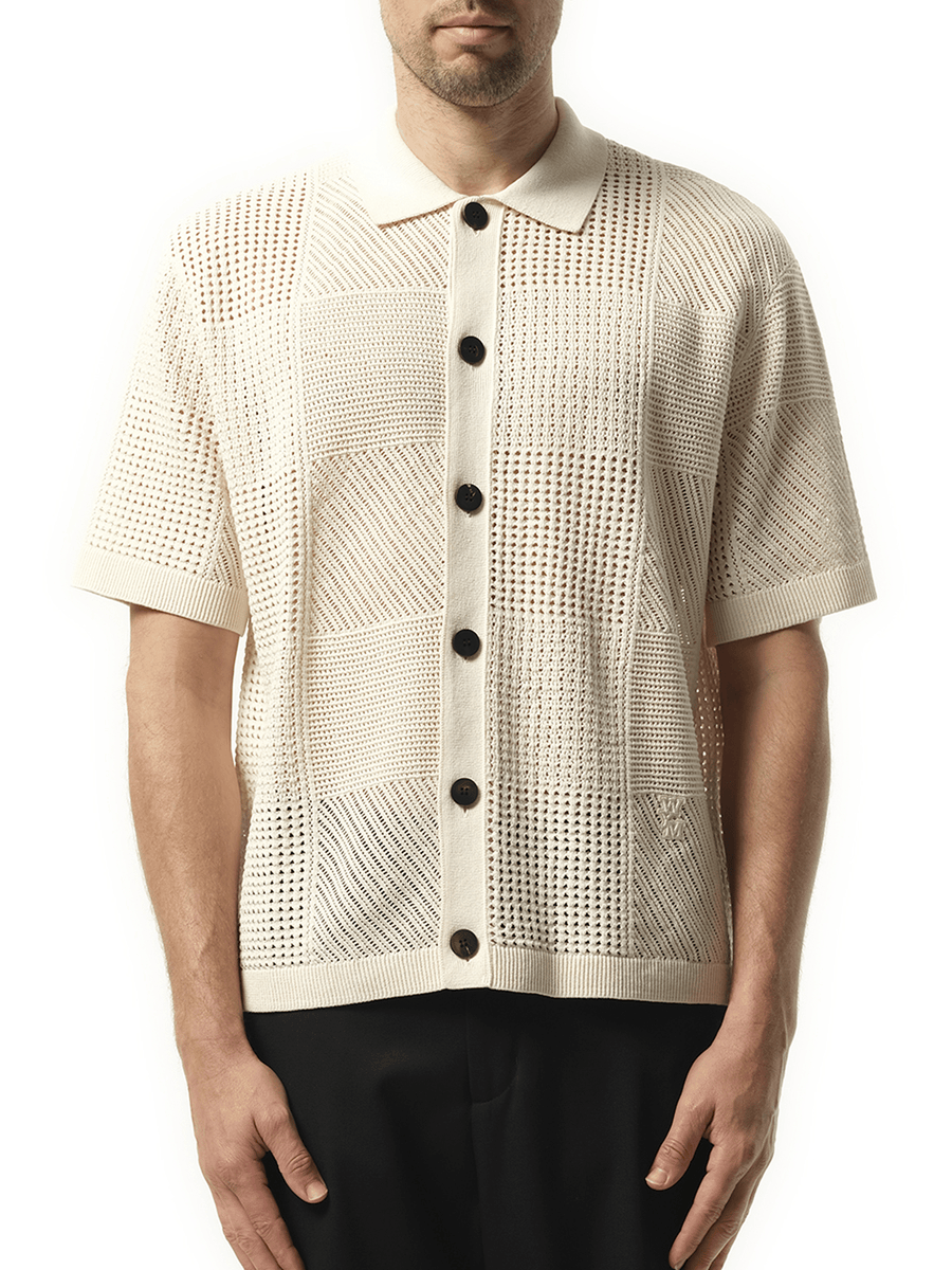 Wooyoungmi Crochet Shirt in Ivory