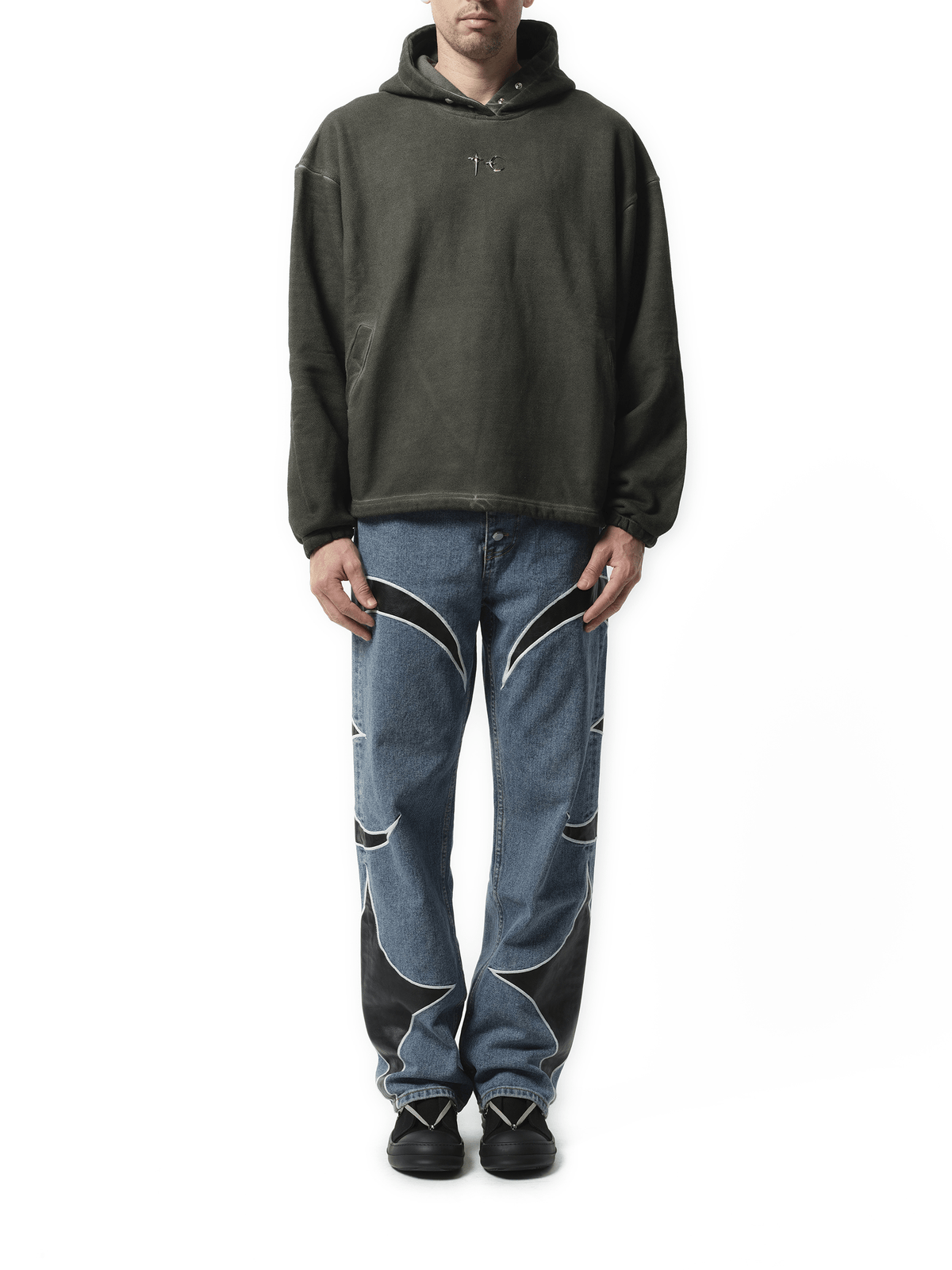 Thug Club Color Emblem Hoodie in Khaki