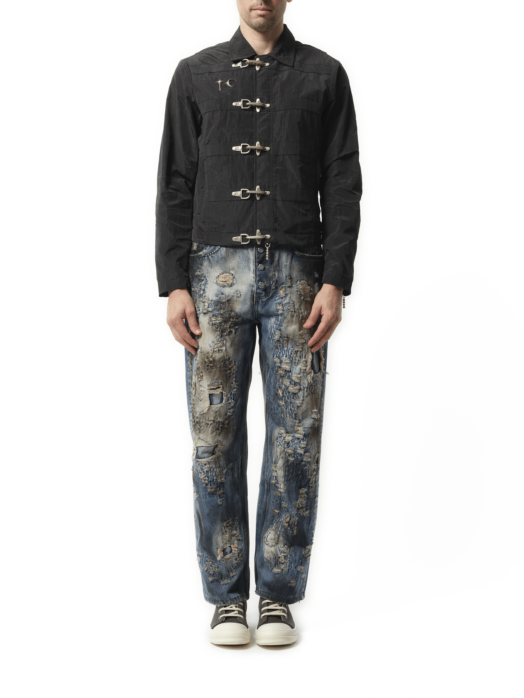 Thug Club Scarred Bio Soldier Jacket in Black