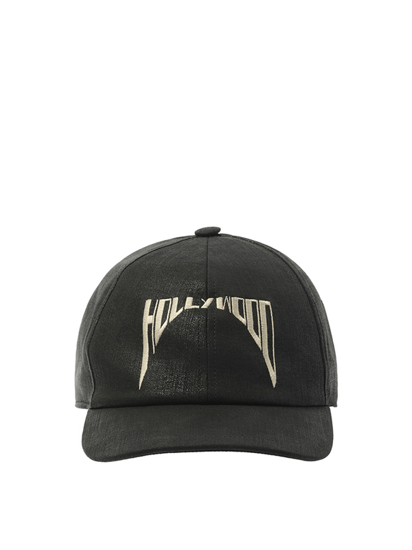 Rick Owens Drkshdw Embroidered Denim Cap in Black/Pearl