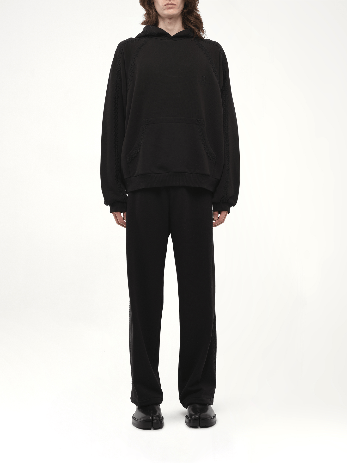 Wooyoungmi Whipstitch Hoodie in Black