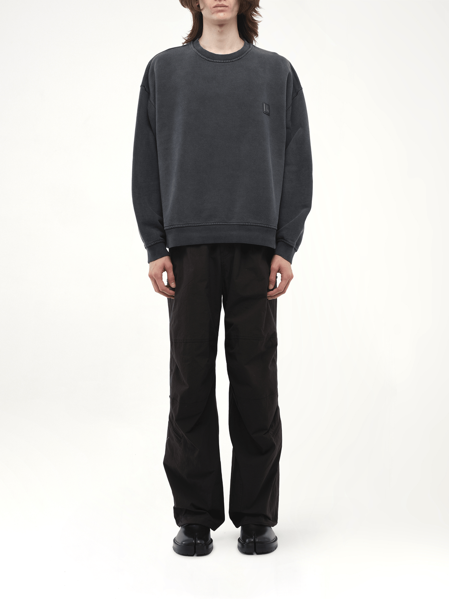 Wooyoungmi Garment Dyed Sweatshirt in Grey