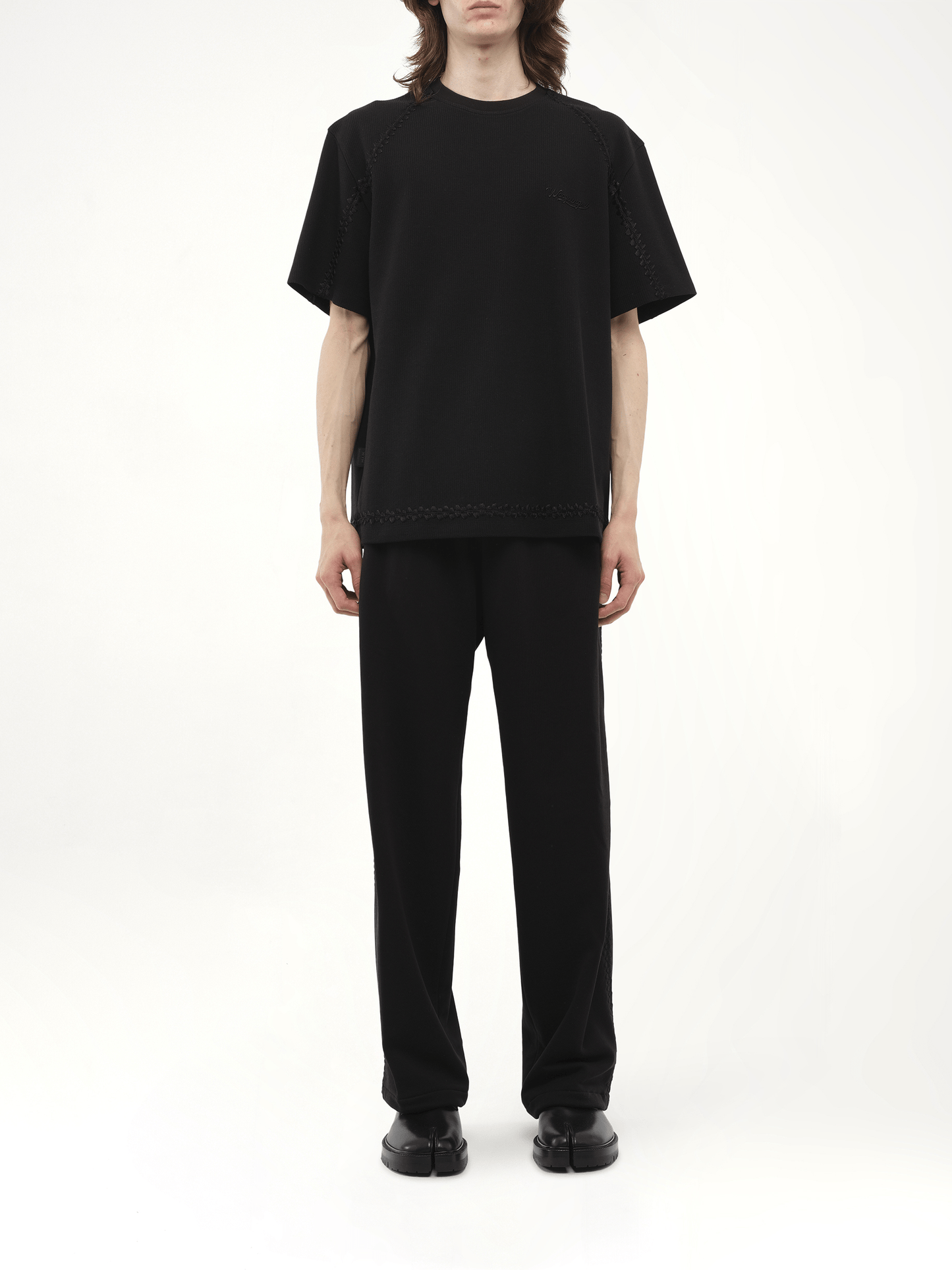 Wooyoungmi Whipstitch T-Shirt in Black