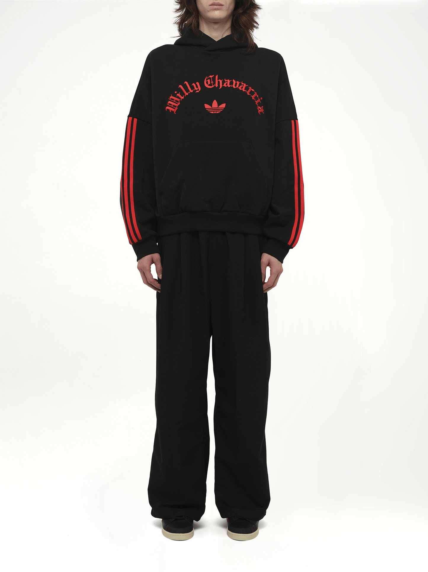 Willy Chavarria Adidas X Chavarria Merch Hoodie in Black