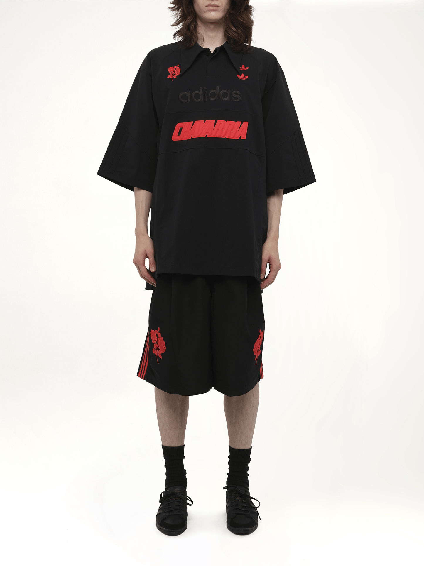 Willy Chavarria Adidas X Chavarria Polo in Black