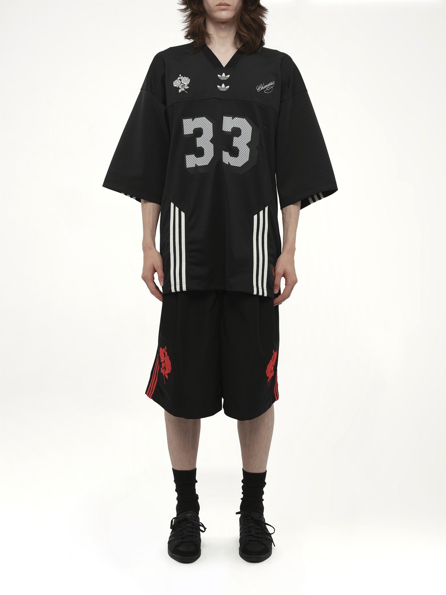 Willy Chavarria Adidas X Chavarria Football Jersey in Black