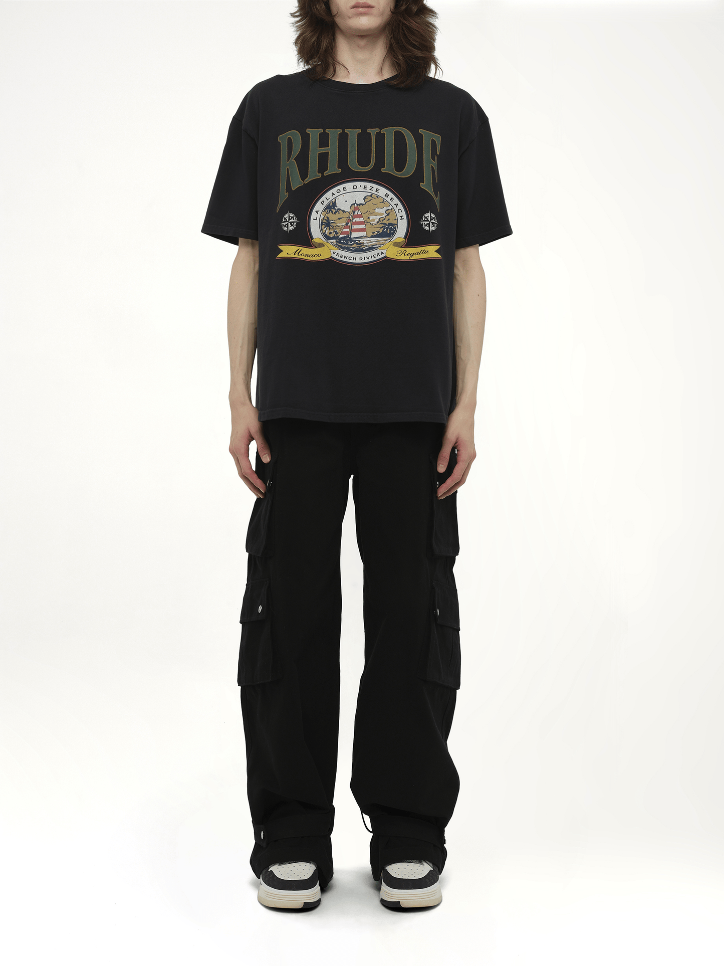 Rhude Monaco Regatta T-Shirt in Vintage Black