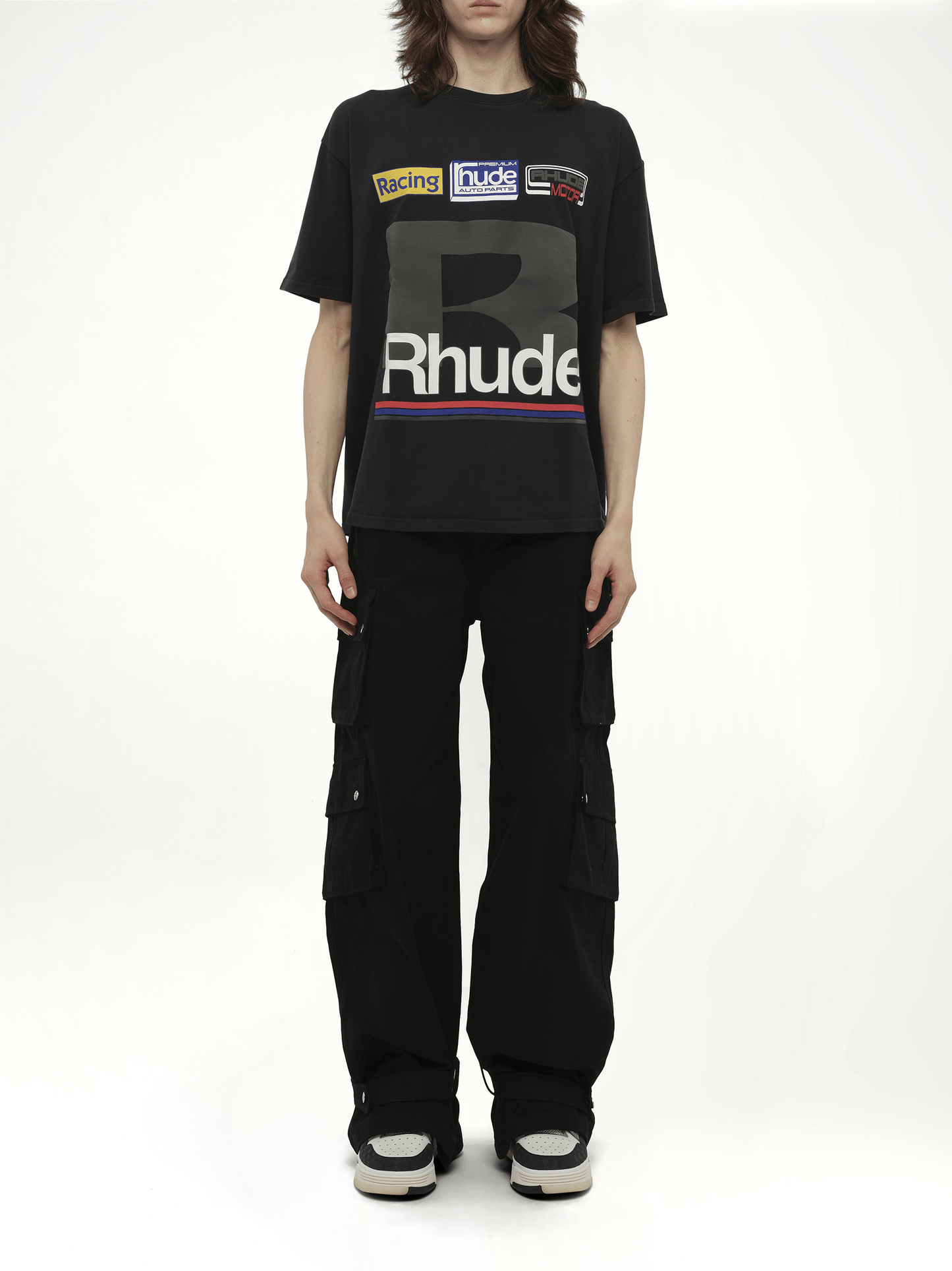 Rhude Petrol Patch T-Shirt in Vintage Black