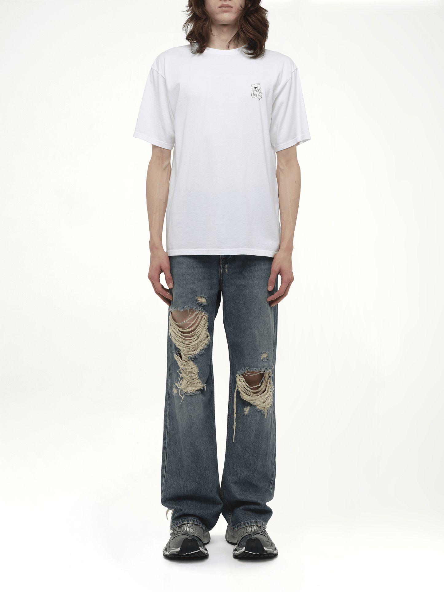 Undercover Small Teddy Bear Printed T-Shirt in White