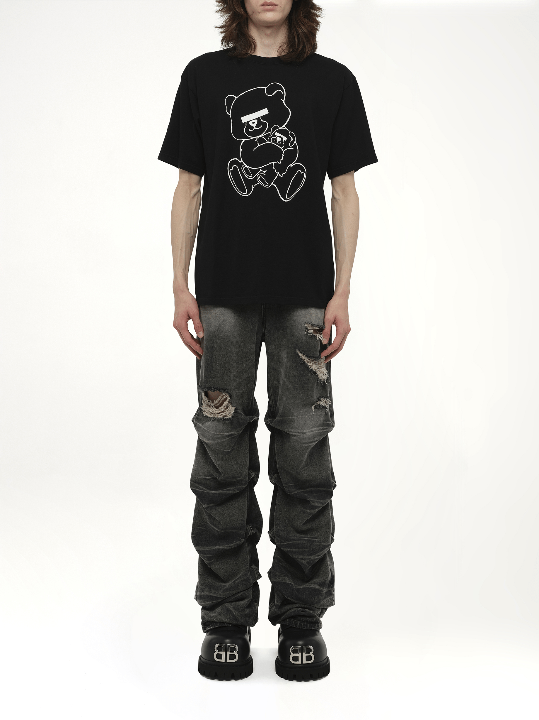 Undercover Teddy Bear Printed T-Shirt in Black