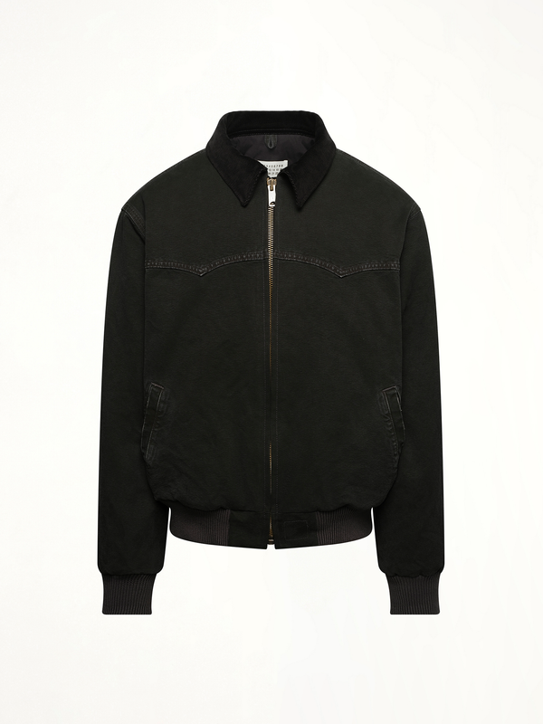 Workwear Jacket in Washed Black