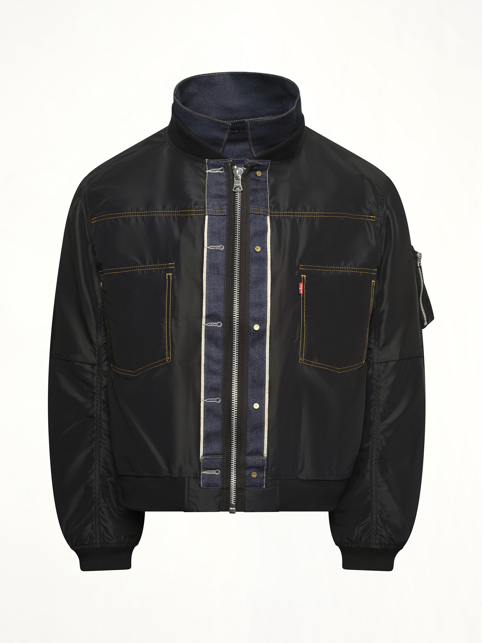 Levi's Denim x Nylon Twill Reversible Blouson in Indigo/Black