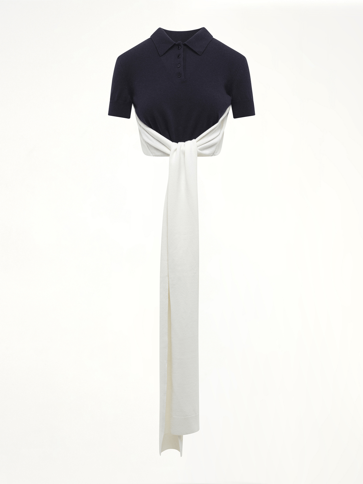 Loewe Polo Sweater in Navy/Ecru