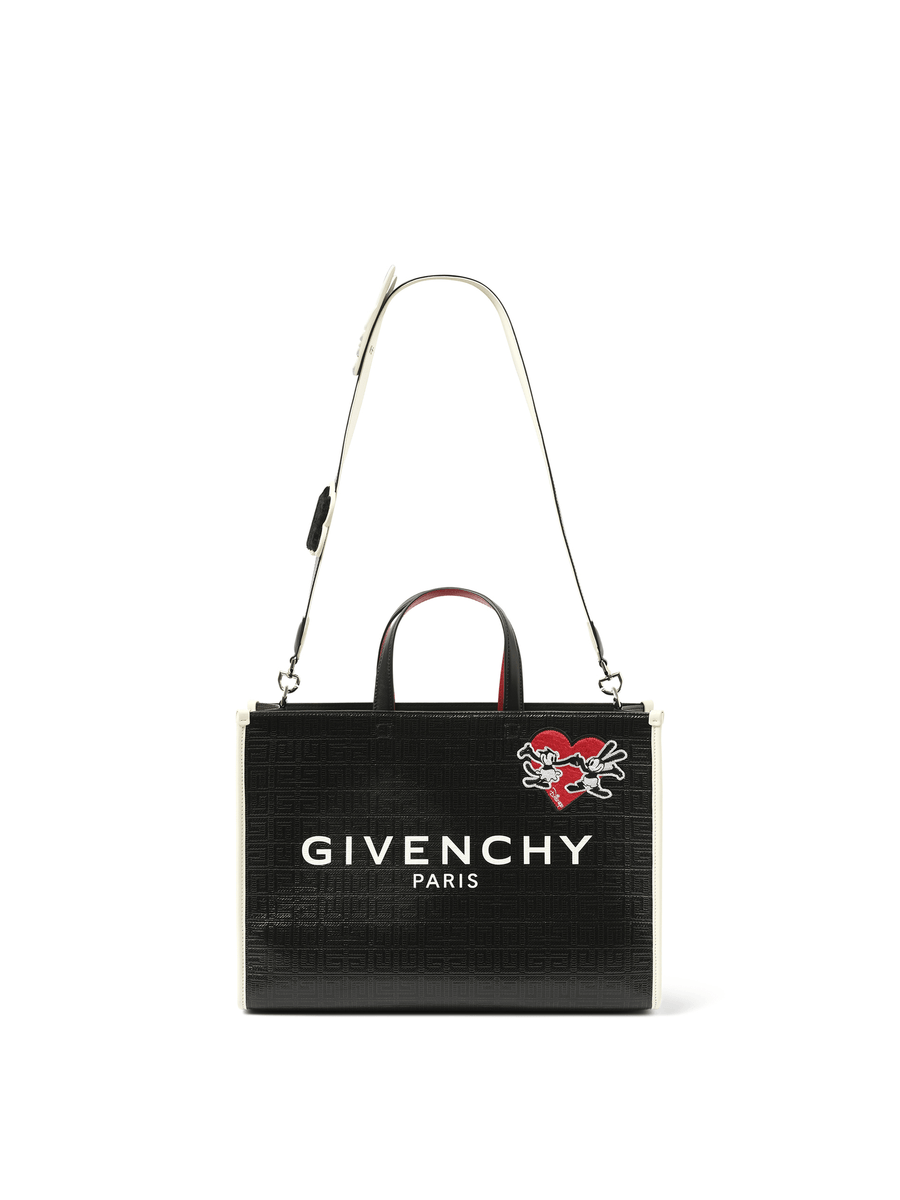 Givenchy Disney Ortensia & Oswald Medium G Tote Shopping Bag in Coated Canvas in Black