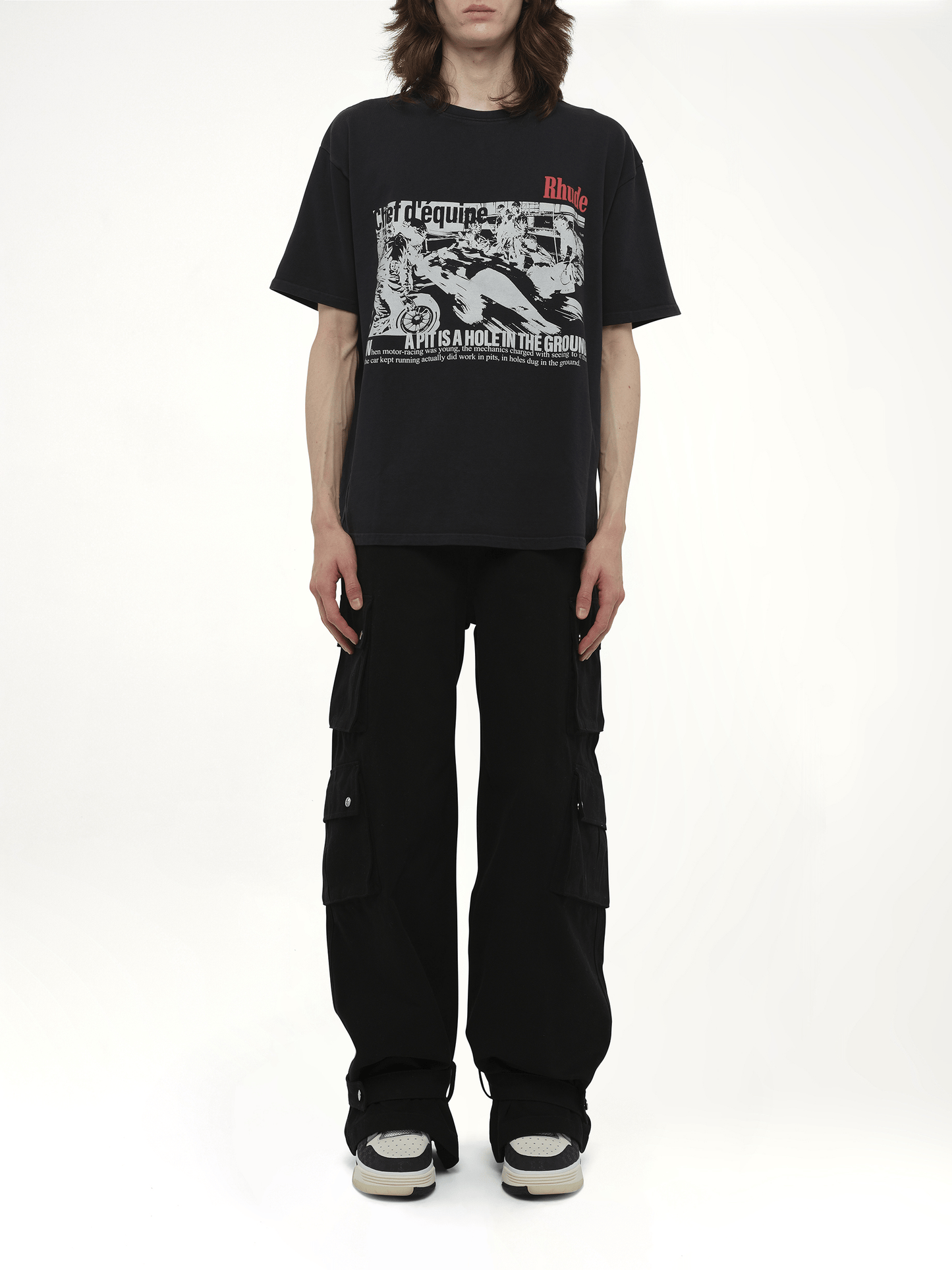 Rhude Champions Du Monde T-Shirt in Vintage Black