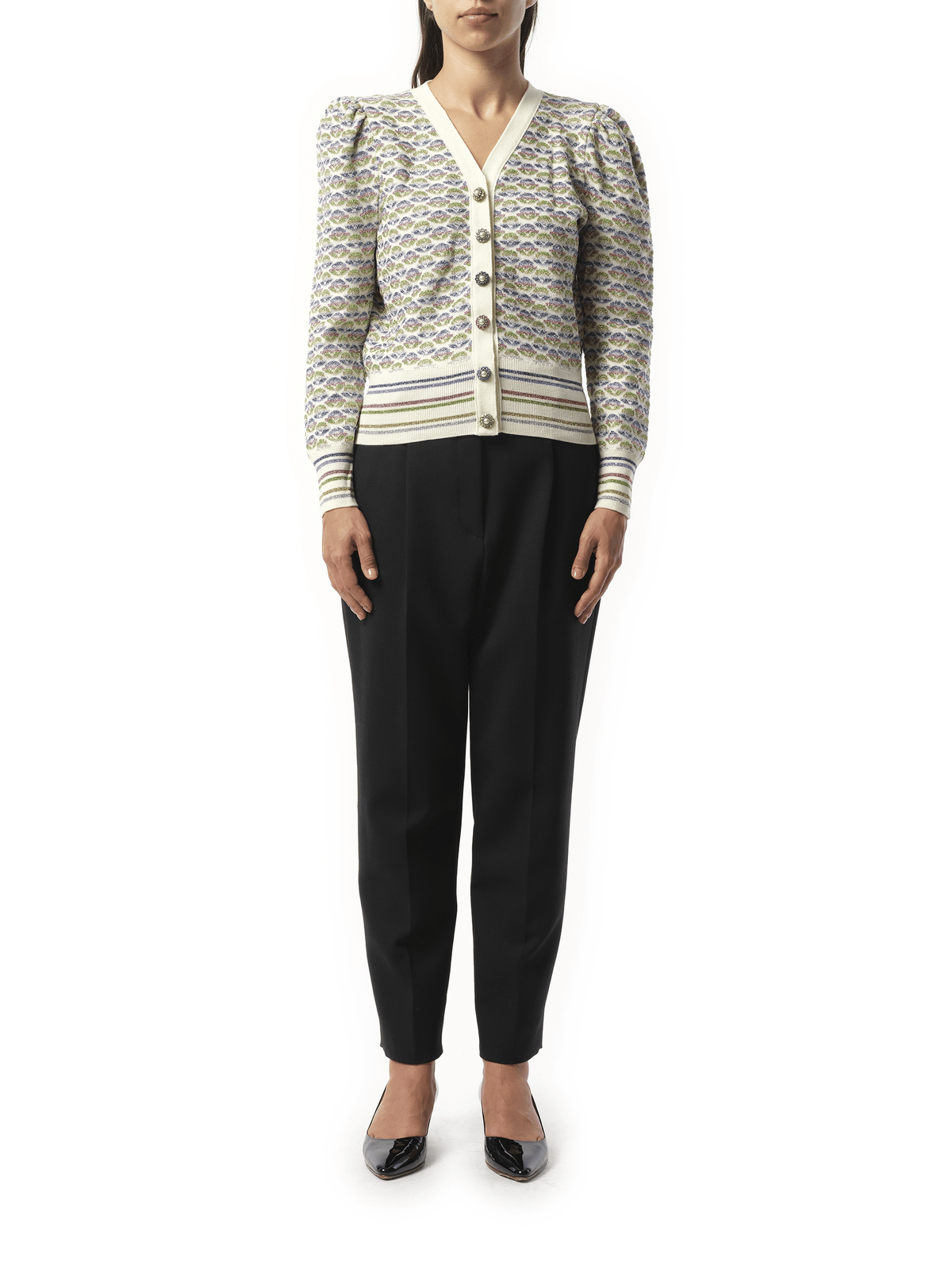 Long Sleeve V-Neck Cardigan in Vintage