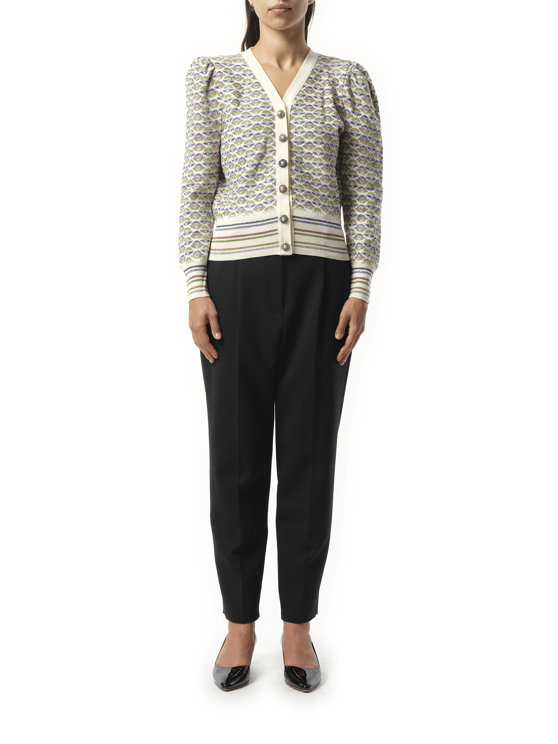 Long Sleeve V-Neck Cardigan in Vintage
