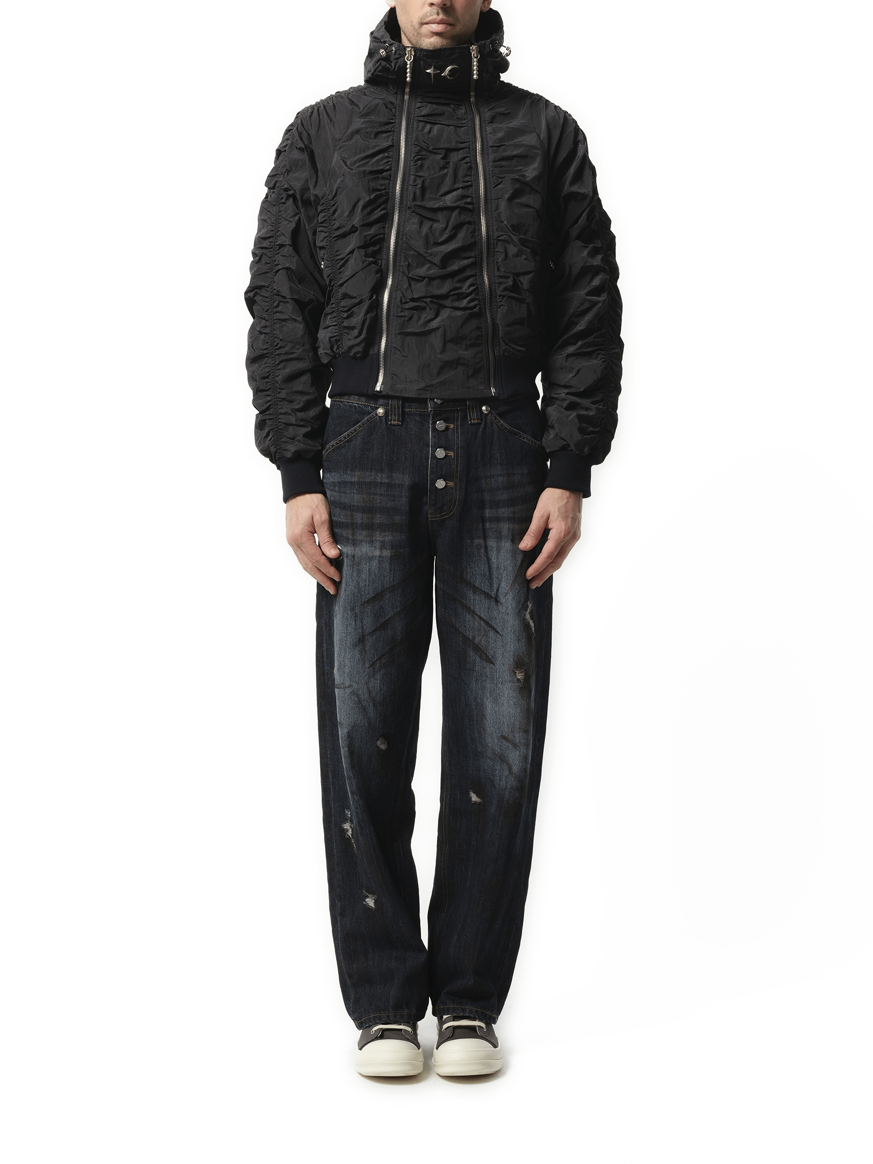 Thug Club Scarred Double Flying Bio Jacket in Black