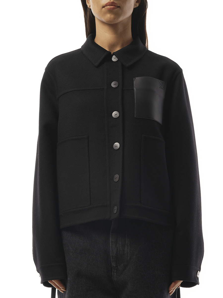 Loewe Wool Workwear Jacket in Black