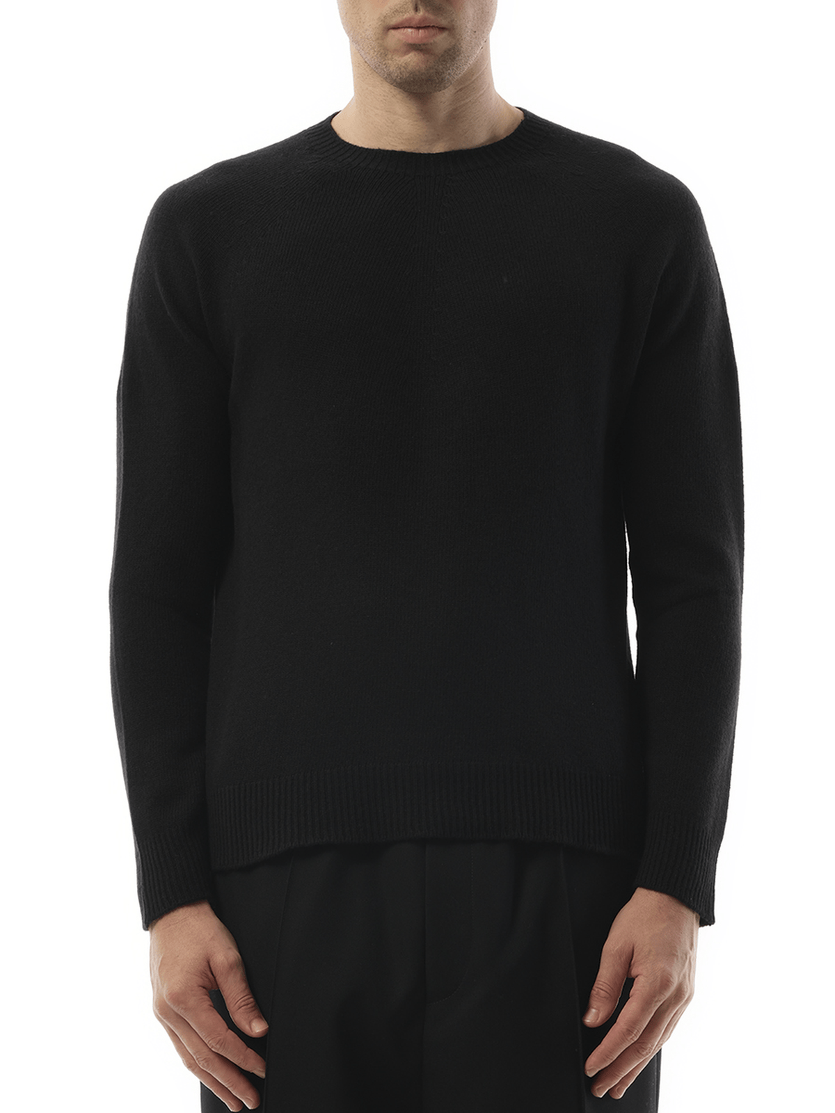 Jil Sander Cashmere Seamless Sweater in Black