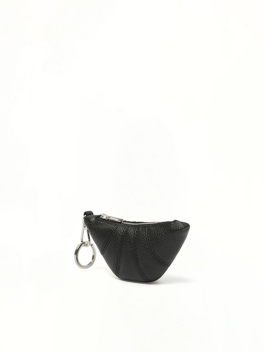 Mini Croissant Keyring in Black