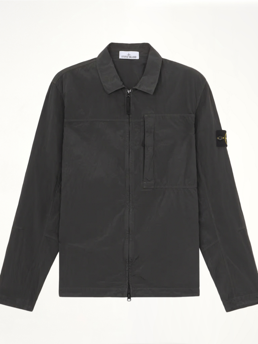 Nylon Metal Overshirt in Lead Grey