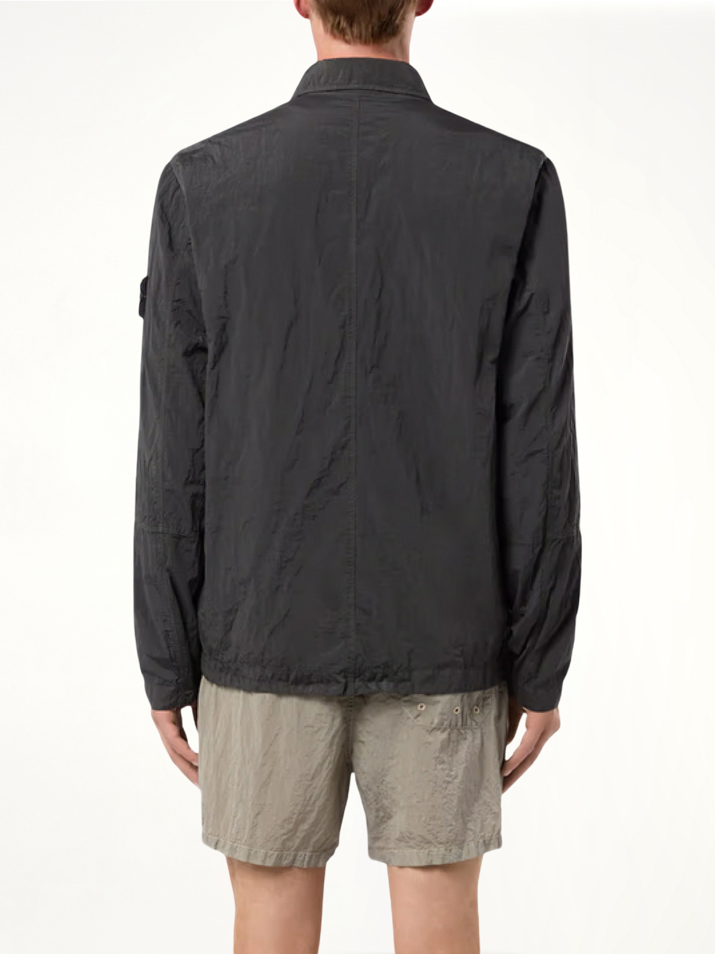 Nylon Metal Overshirt in Lead Grey