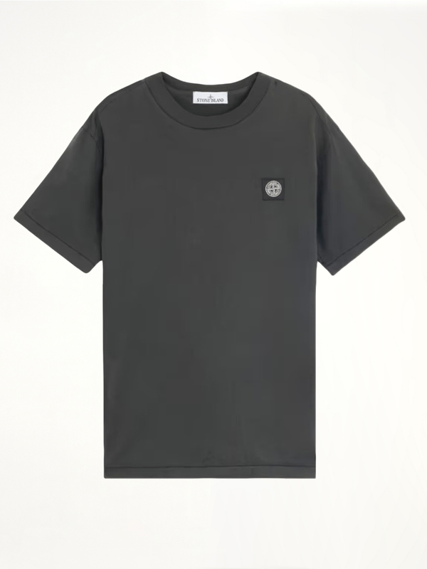 Stone Island Logo Patch T-Shirt in Lead Grey